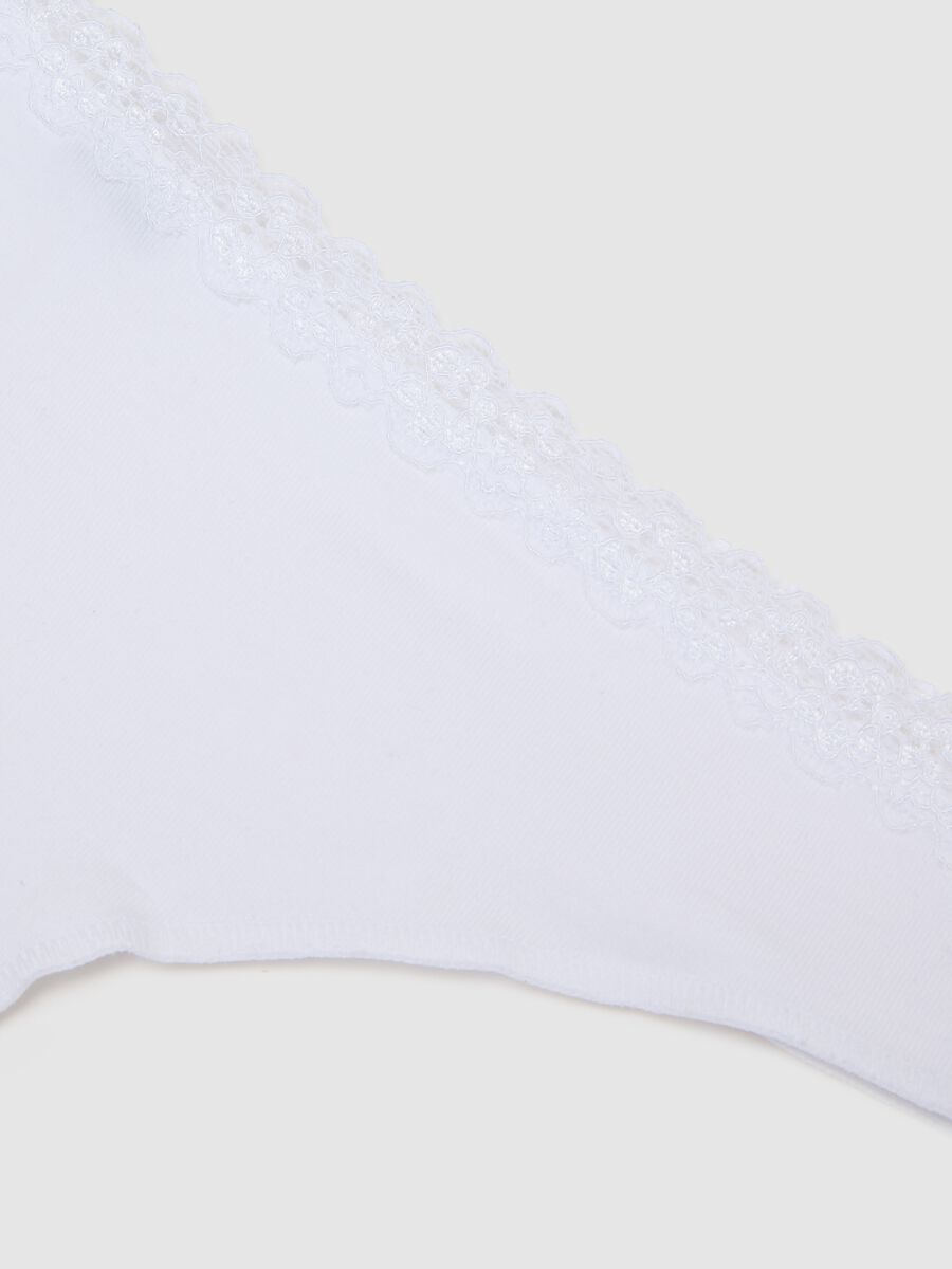 Slip alla brasiliana in cotone elasticizzato bianco regular fit_1