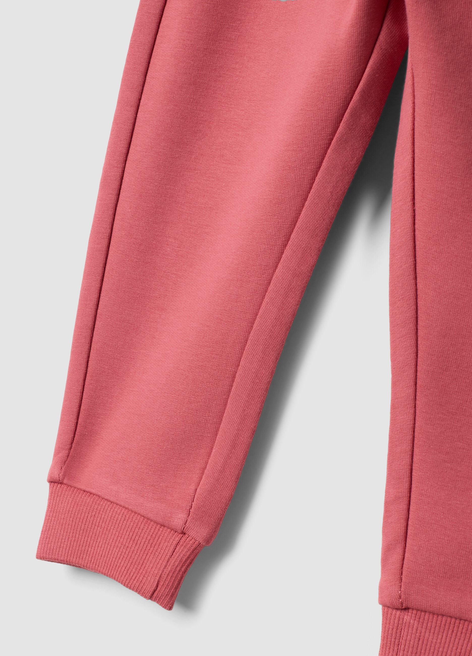 2-pack of multicolour stretch cotton joggers for baby girl