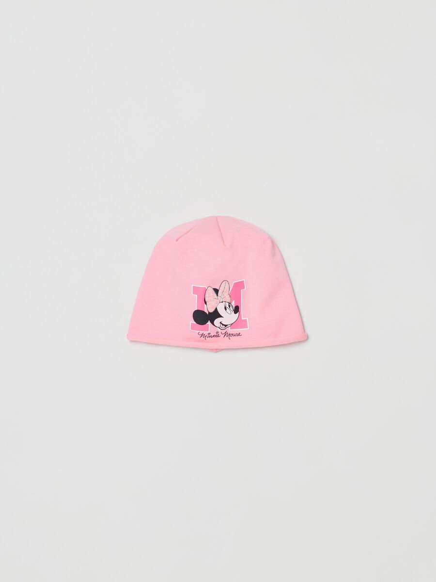 Berretto in French Terry con stampa Minnie _0