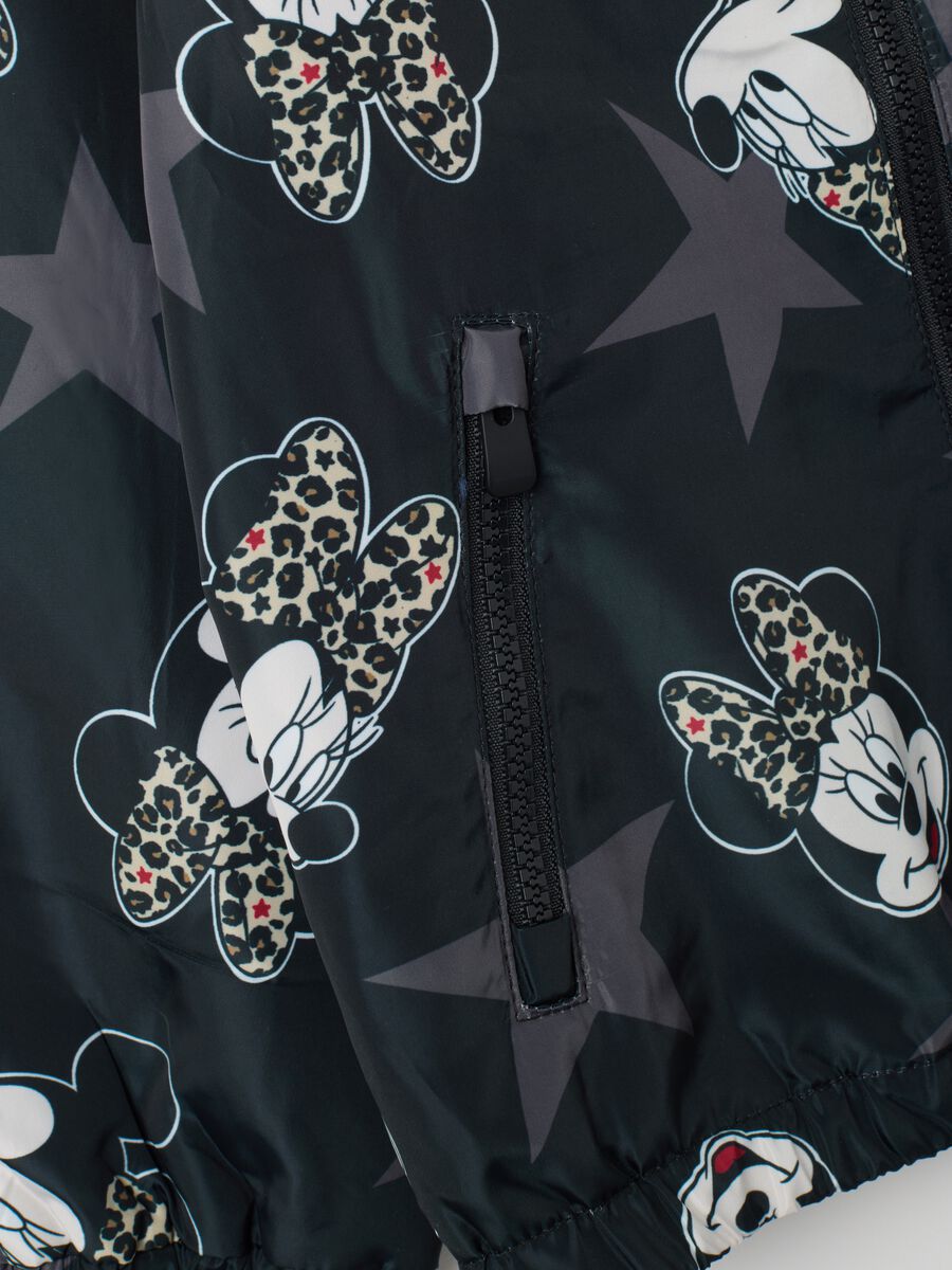 Black waterproof girls' jacket with hood_2