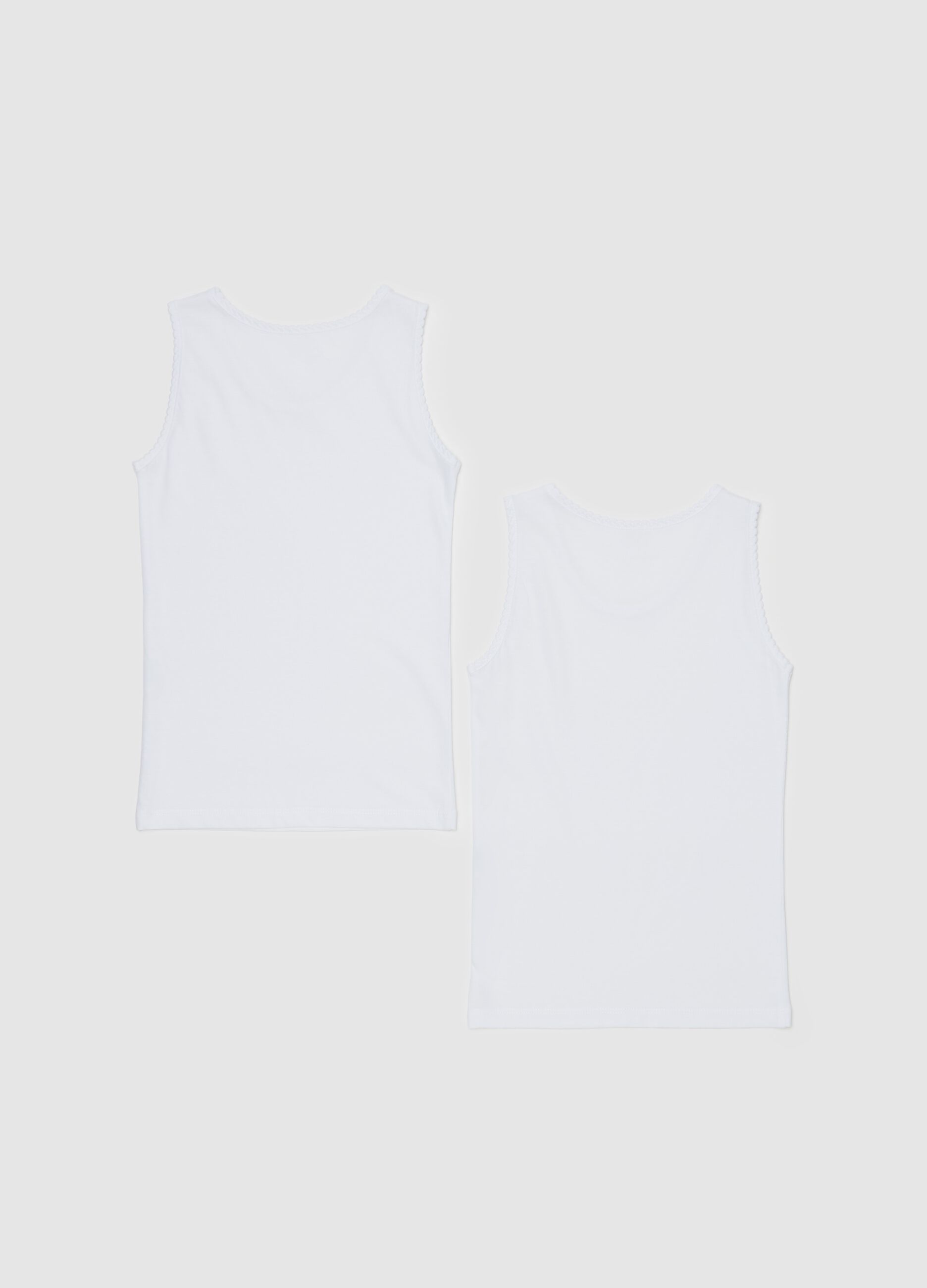 Two-pack vests in organic cotton with bow