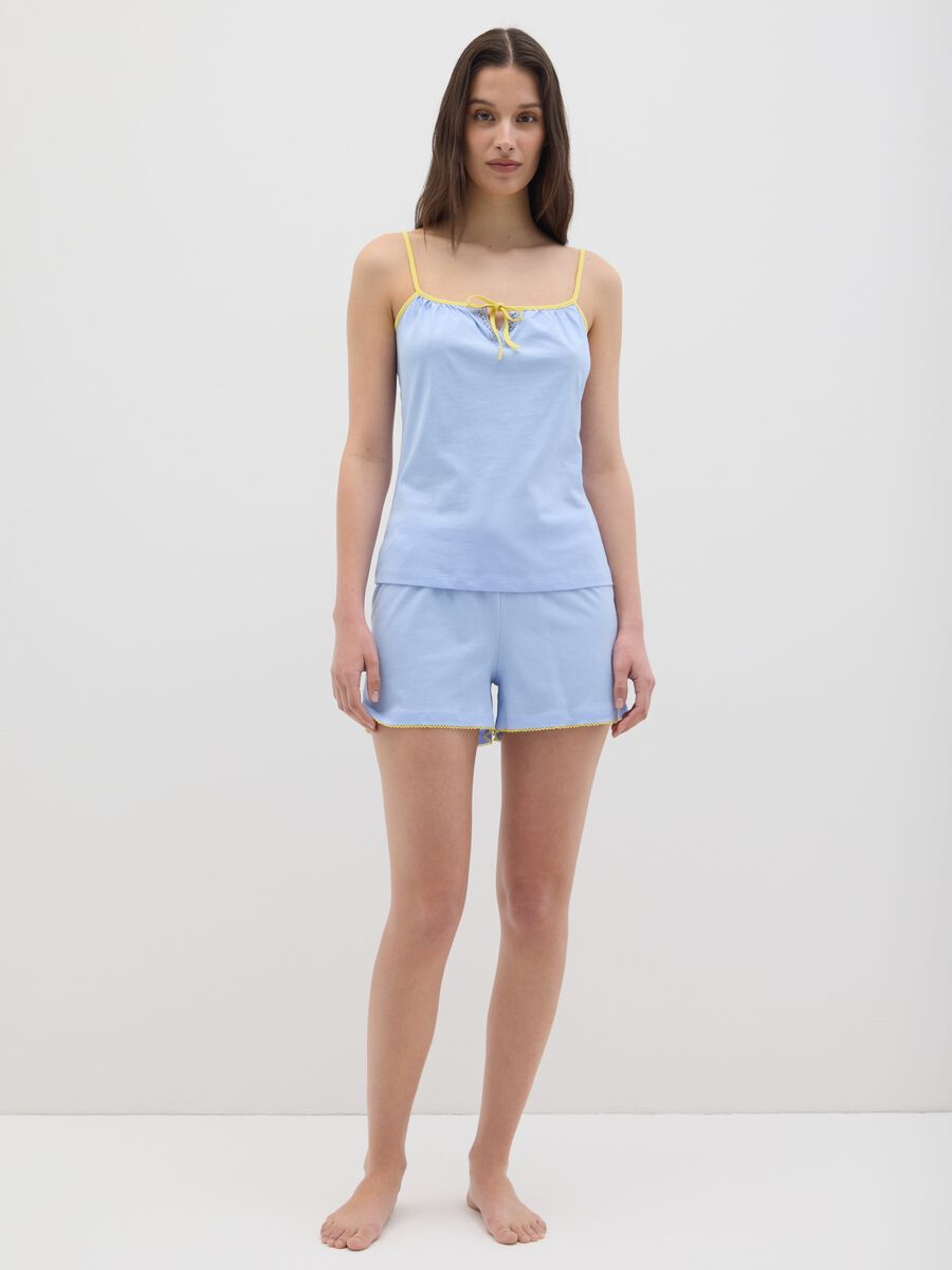 Completo pigiama da donna in puro cotone multicolor regular fit_0
