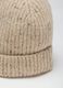 Beige wool blend beanie_1