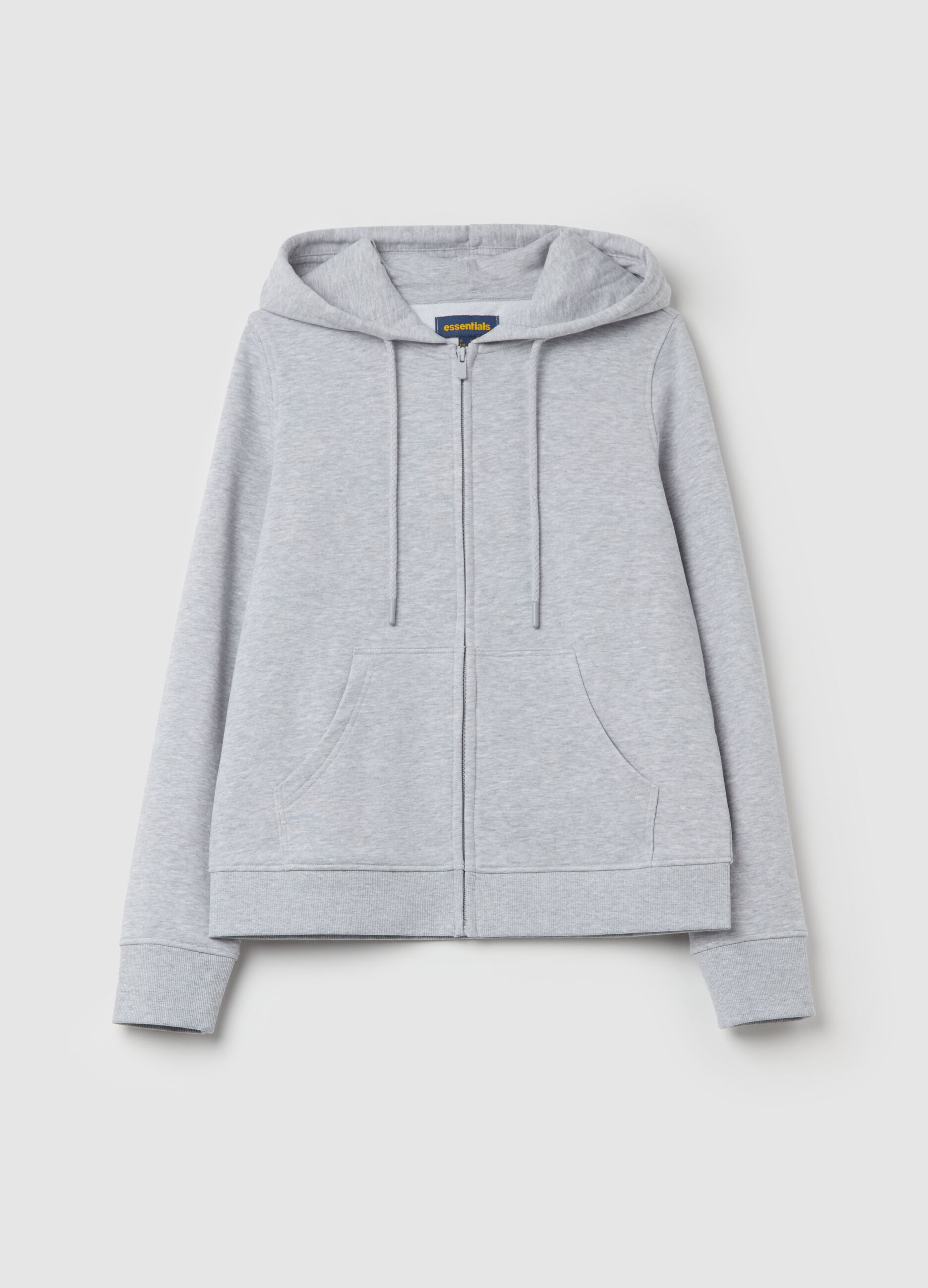 Essential full-zip sweatshirt with hood