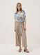 Light blue lyocell-blend shirt with floral print_1
