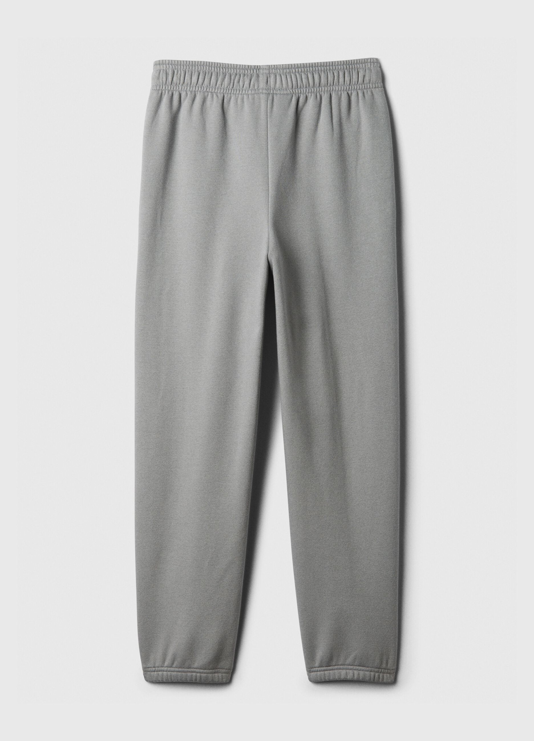 Fleece joggers with logo embroidery