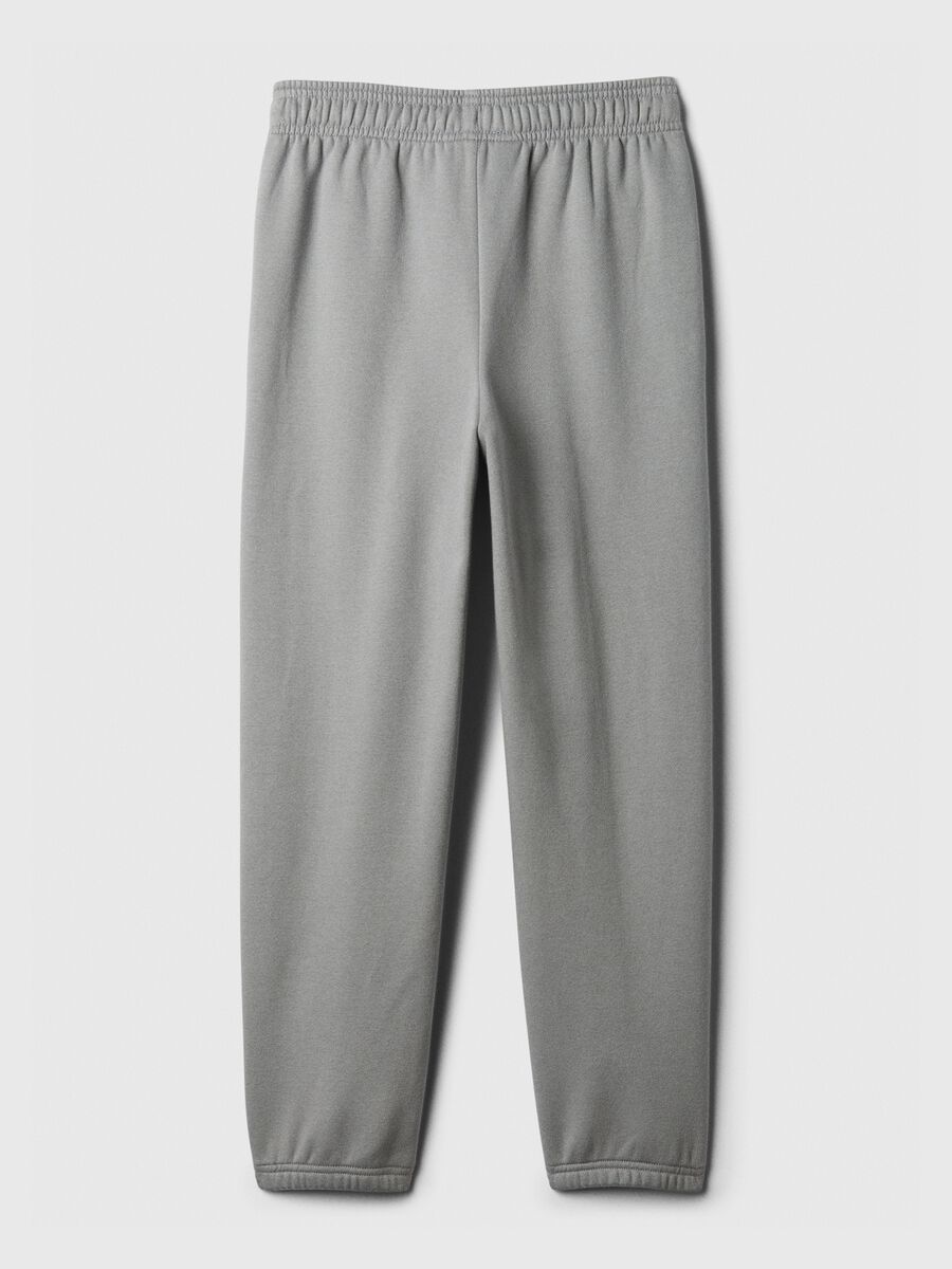 Fleece joggers with logo embroidery_1