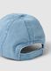 Children's pure cotton denim blue cap with boat embroidery_2