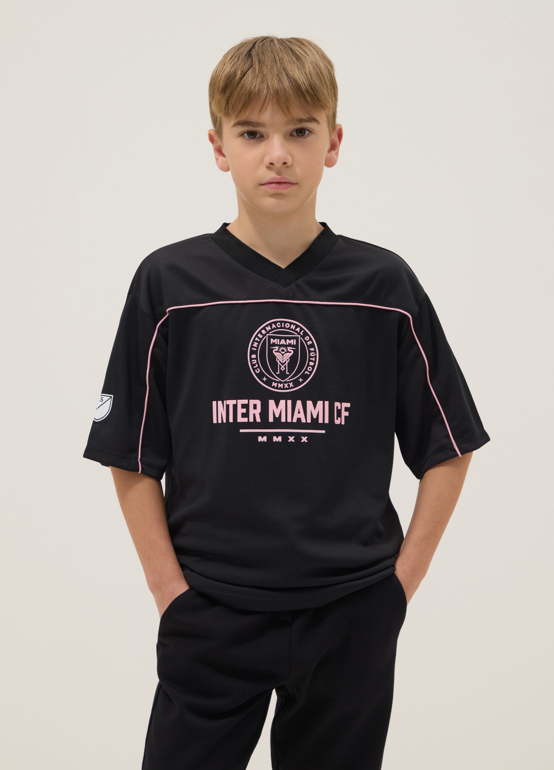 Inter Miami CF Black Cotton Regular Fit T-shirt