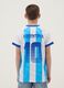 Kids&rsquo; Argentina striped T-shirt in white and sky blue, oversized fit_1