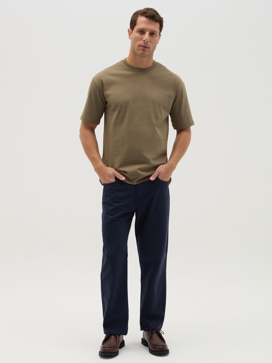 Solid colour T-shirt in organic cotton_1