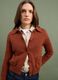 Cardigan rosso in puro cotone con bottoni regular fit_2