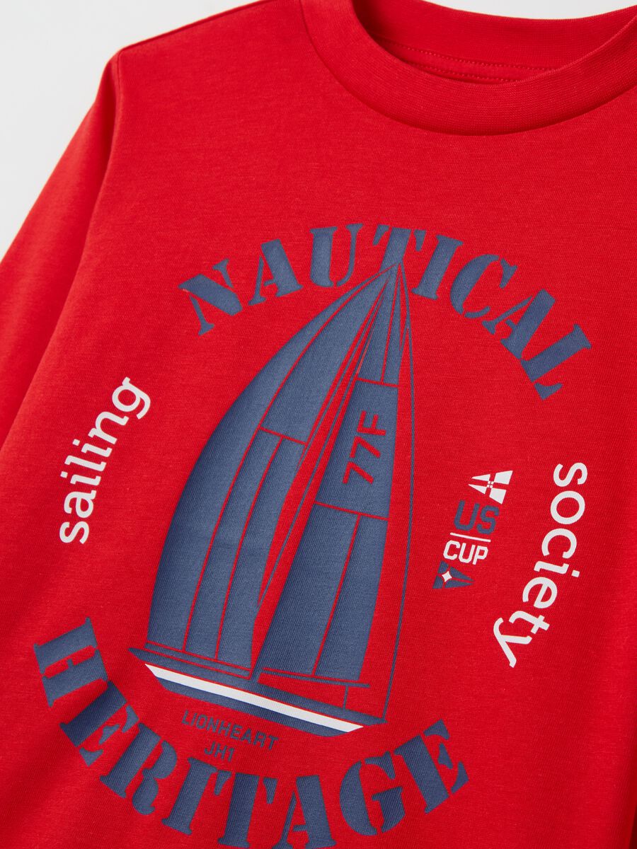 "Nautical Heritage" T-shirt with long sleeves in cotton_2