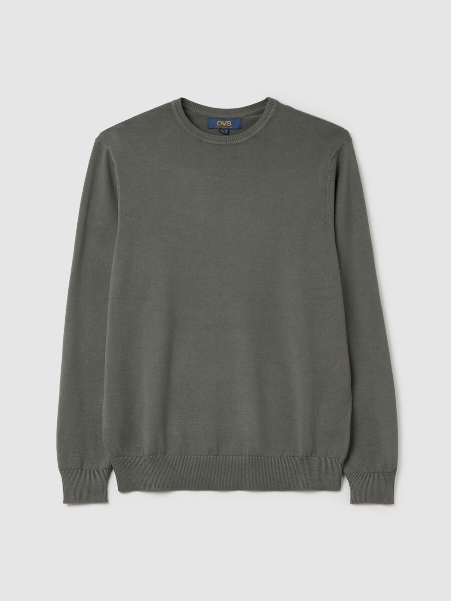 Cotton pullover with round neck_4