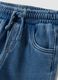 Pantaloni denim blu in misto cotone con vita elasticizzata per bimbo_2