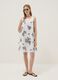 White pure cotton mini dress with floral print_1