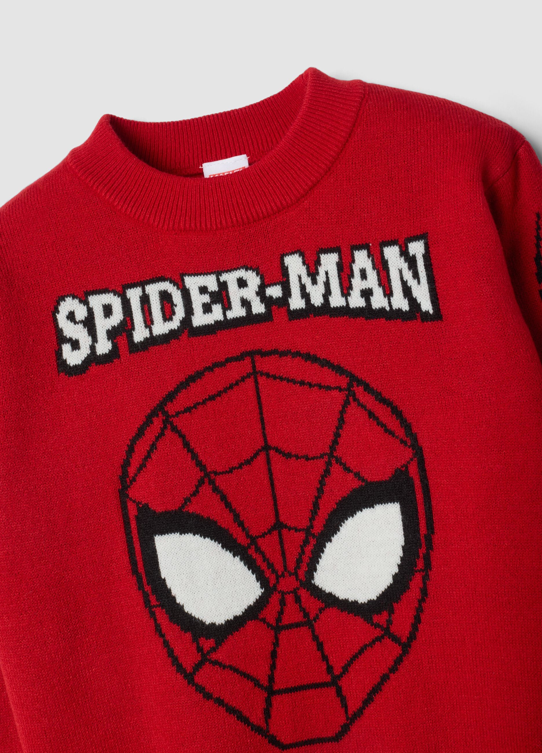 Maglione rosso con stampa Marvel Spider-Man