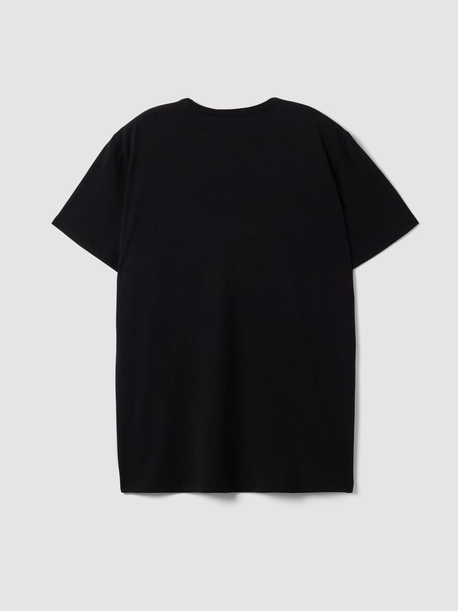 Black pure cotton T-shirt with Pink Floyd print_6