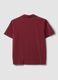 Red oversized short-sleeve viscose-blend shirt_5