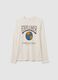 Boys' white pure cotton long sleeve shirt_0