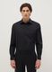 Black cotton-blend shirt regular fit easy iron_0