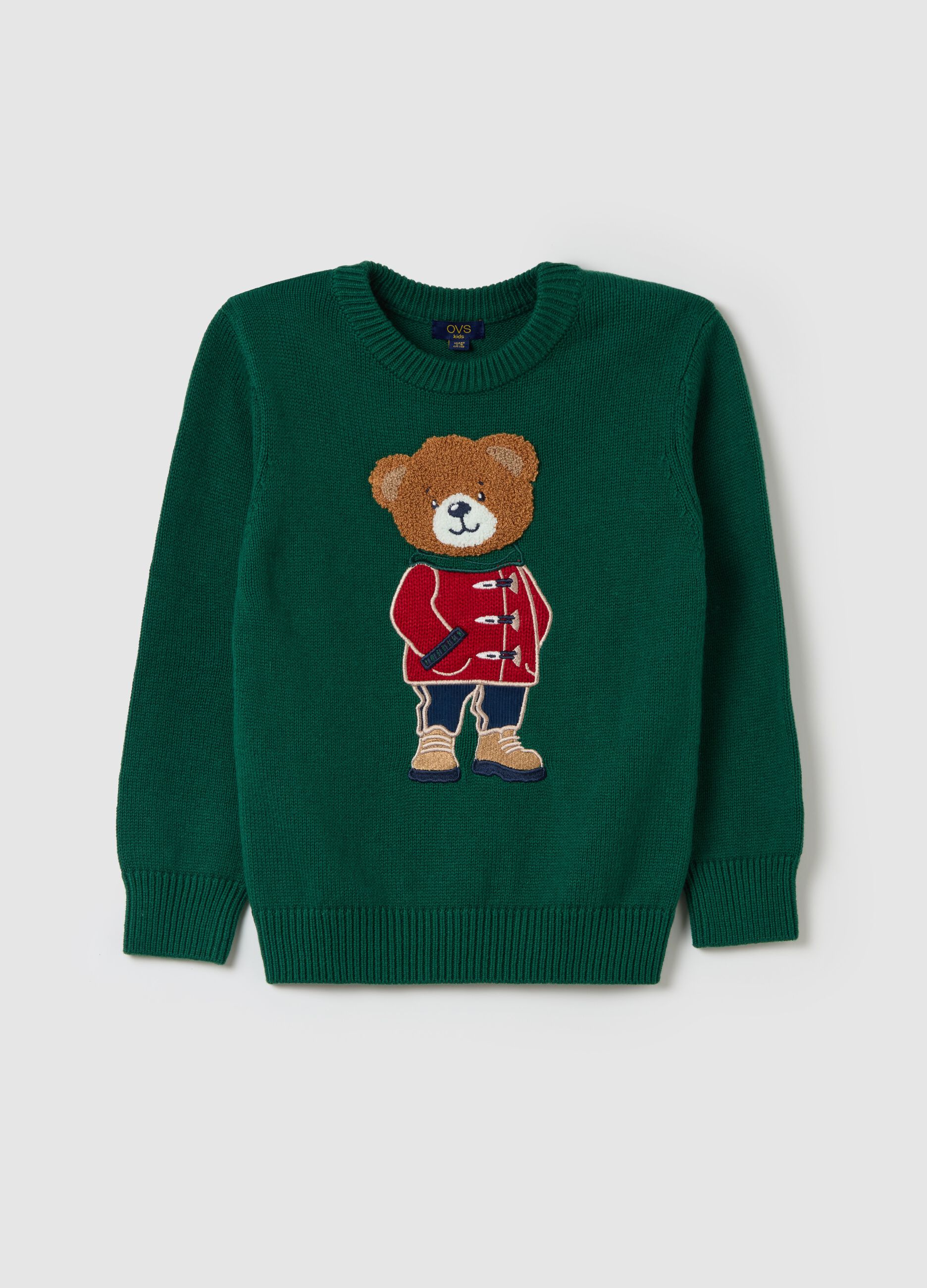 Pullover con ricamo jacquard orsetto OVS KIDS da Bambino OVS