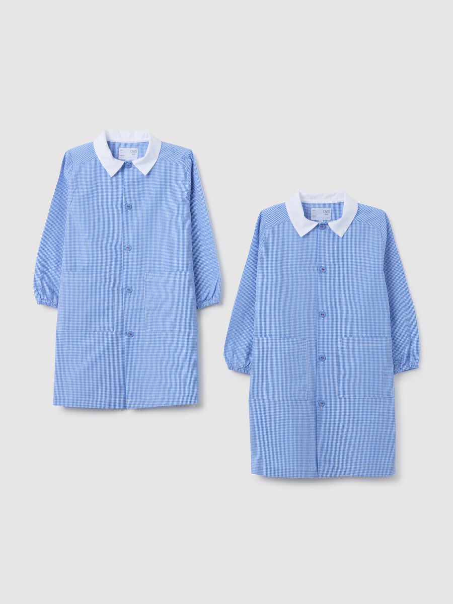 Children's School Smock in Multicolour Cotton Blend_0