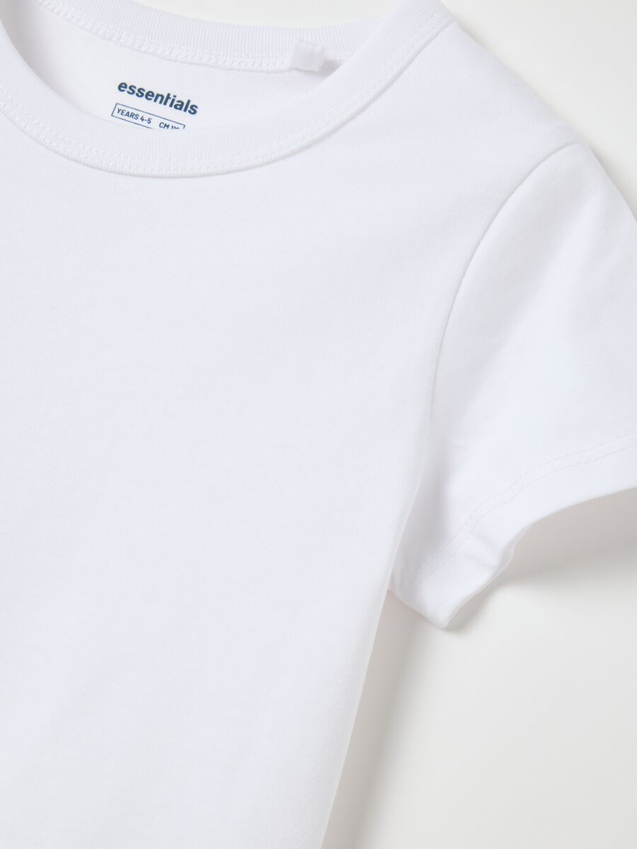 Pure cotton white t-shirt for girls_3