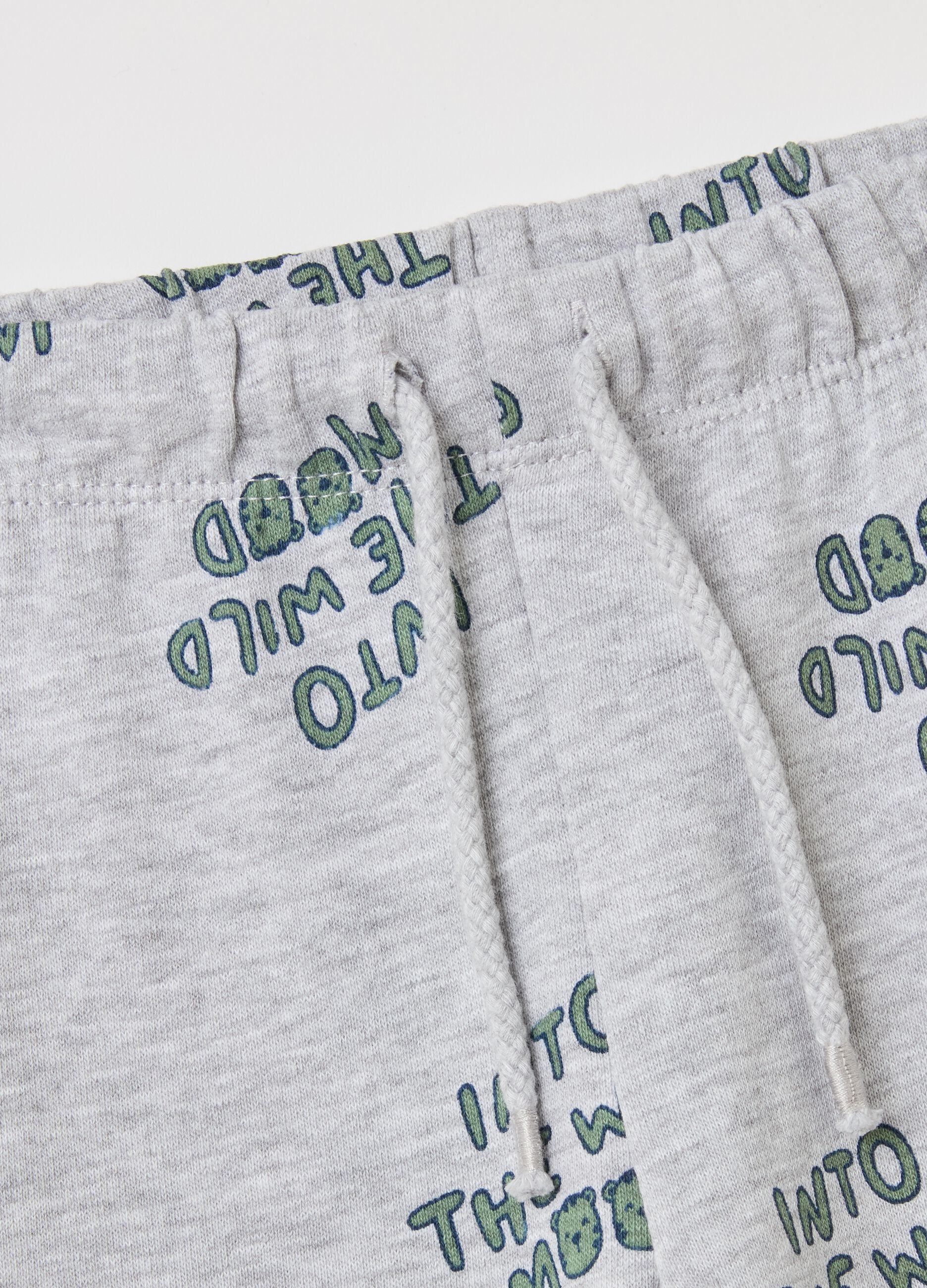 Joggers con profili elasticati stampa "Into the wild mood"