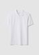 White stretch cotton-blend polo regular fit_4