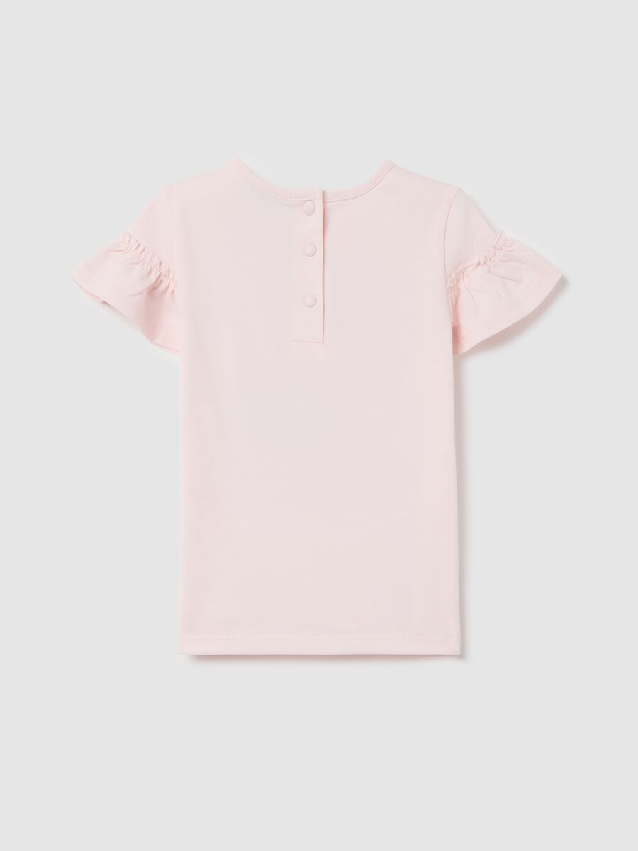 T-shirt with patchwork-effect flower application_1