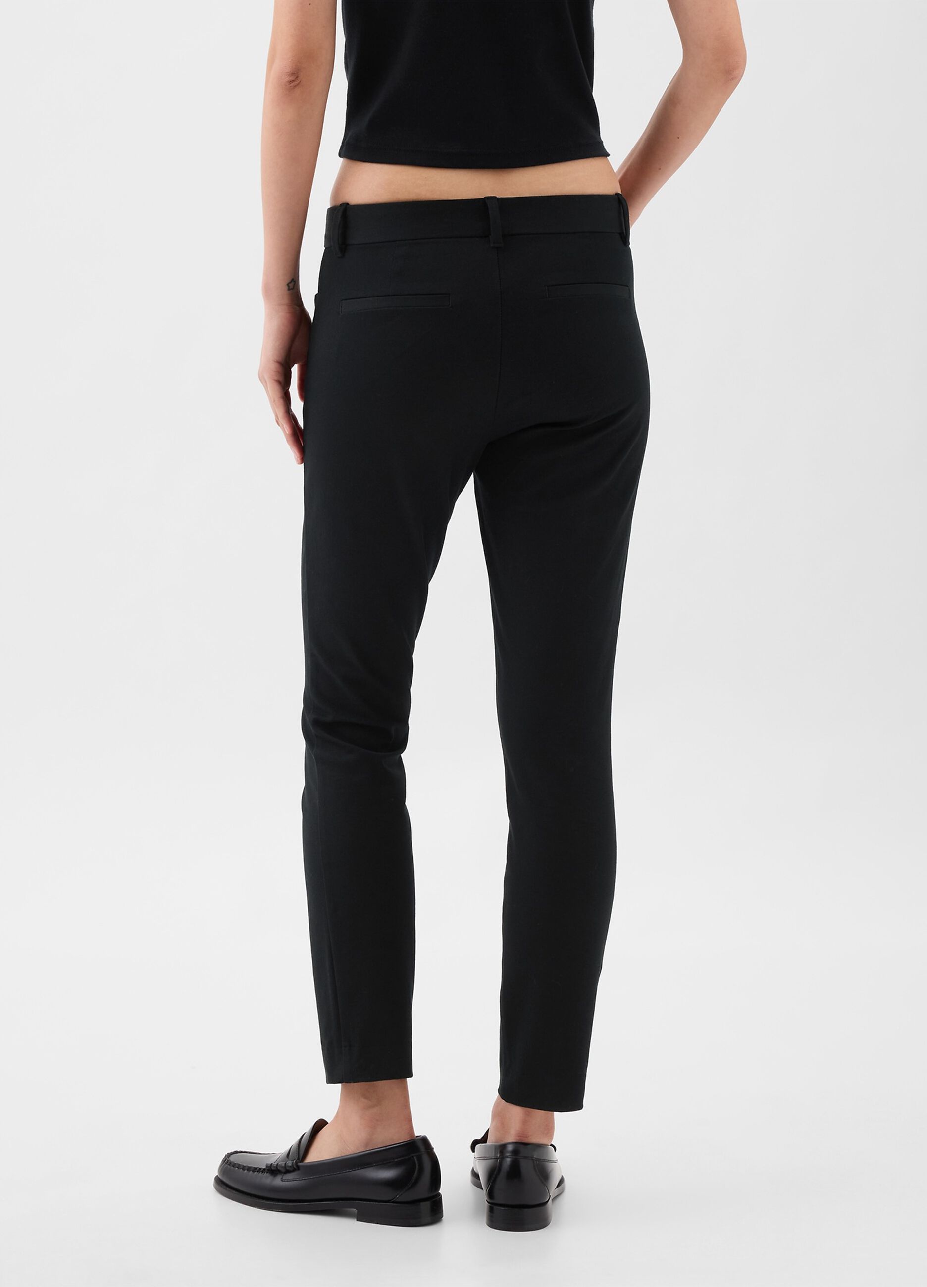 Cigarette trousers in stretch cotton