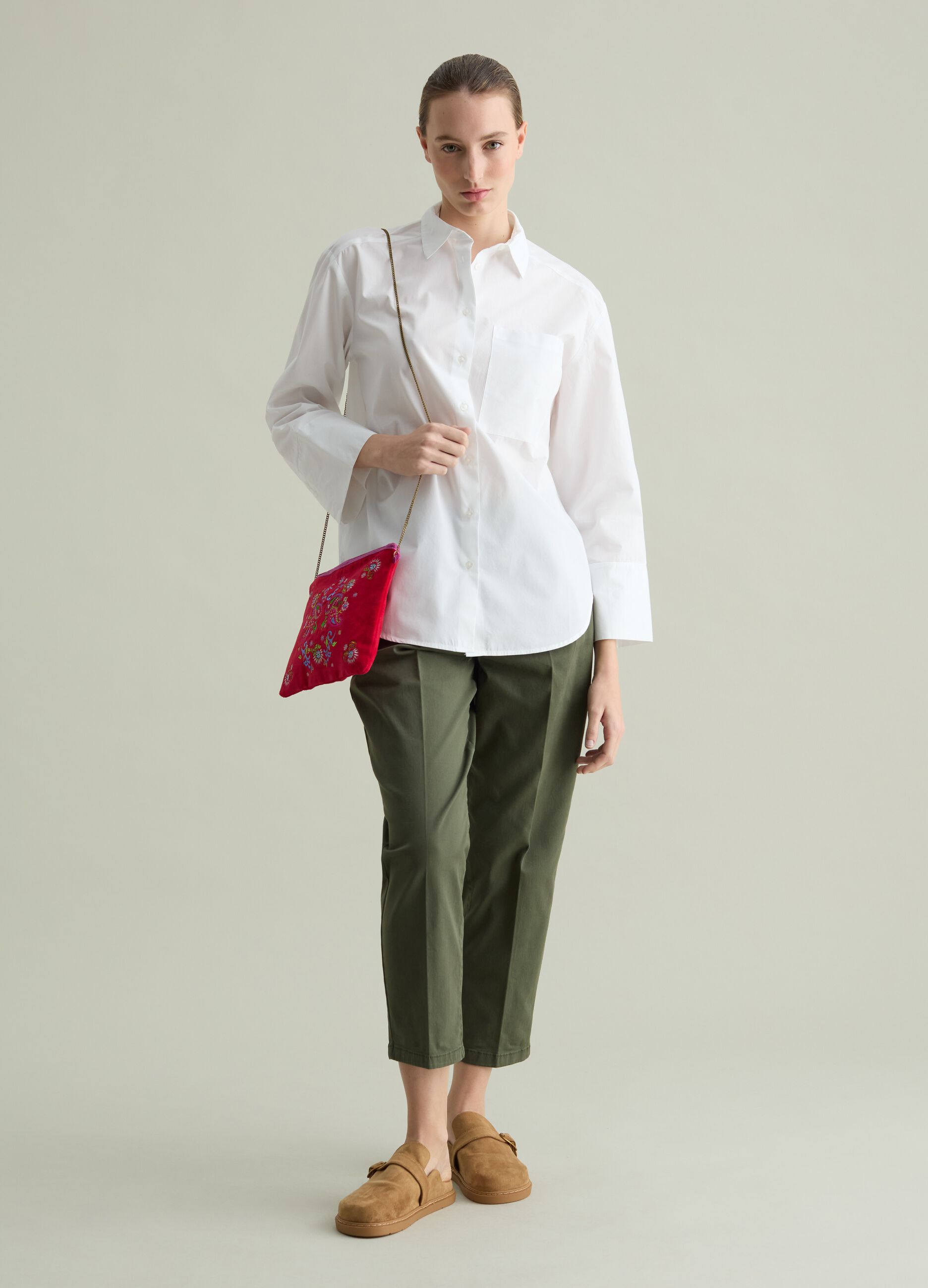 Cotton shirt with pocket
