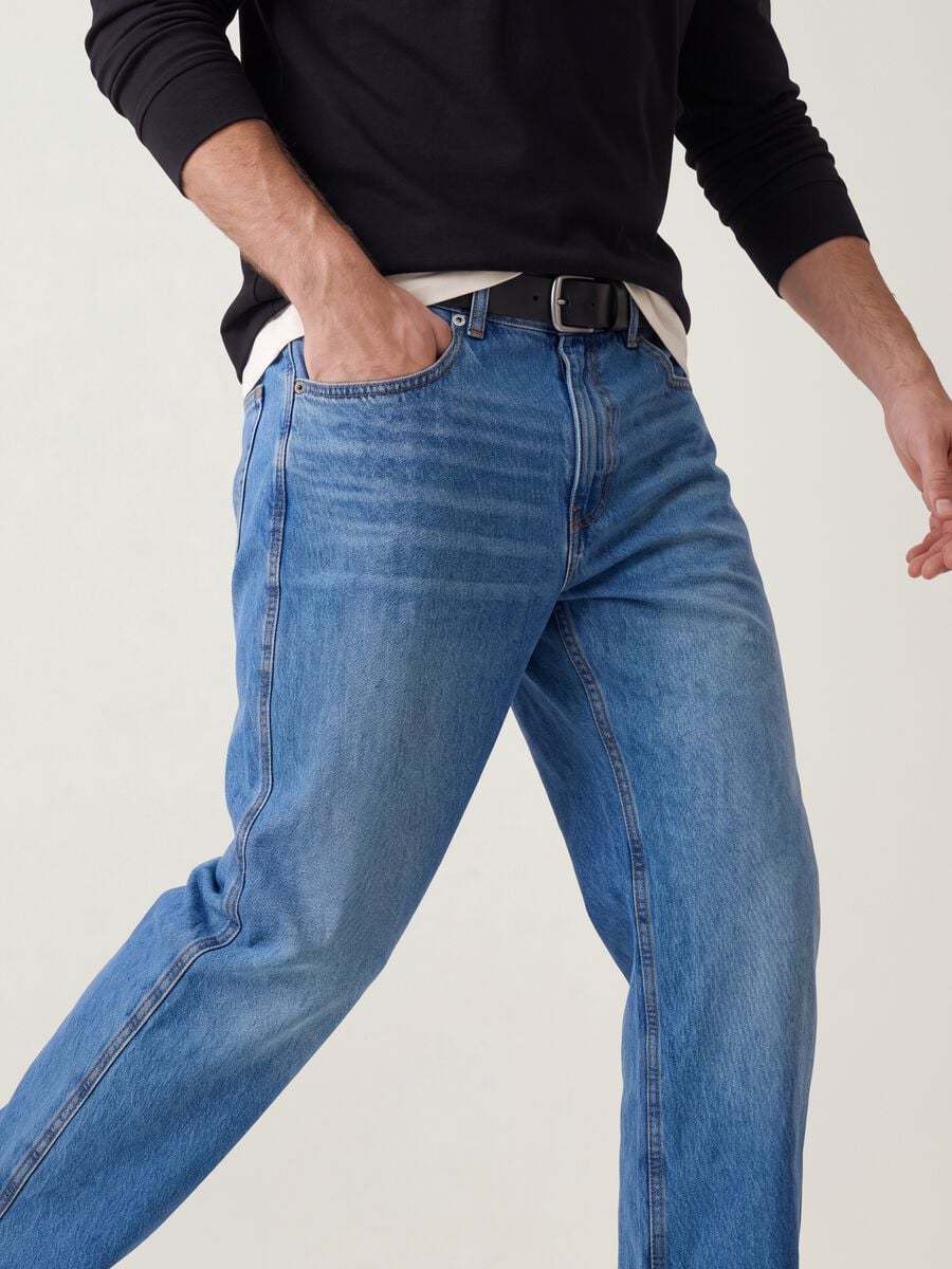 Relaxed-fit pure cotton denim jeans_2