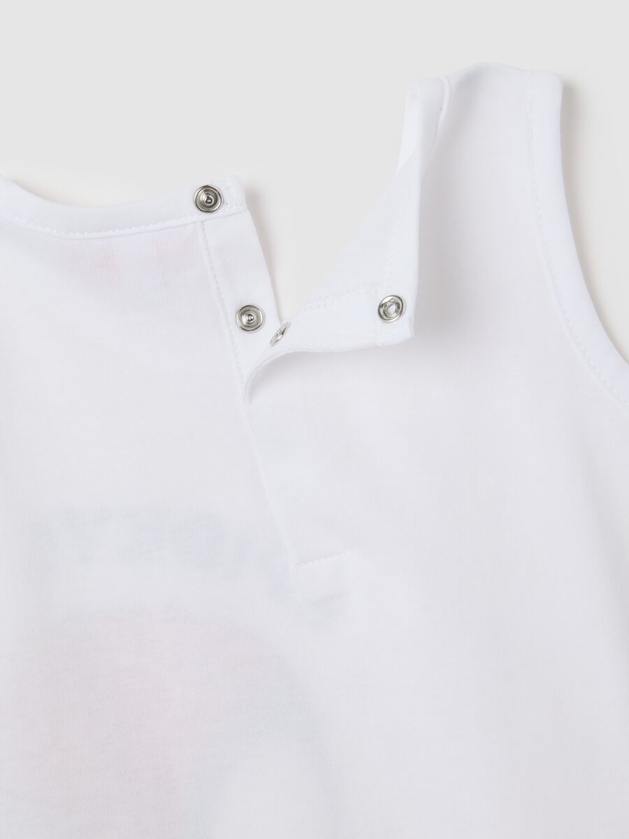 Infant white pure cotton T-shirt regular fit with print_3
