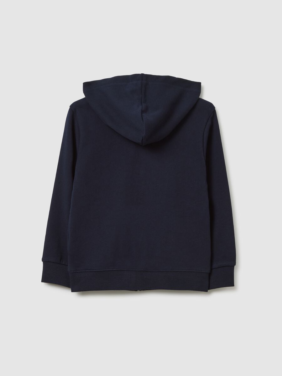 Children's Regular Fit Blue Cotton Hoodie_1