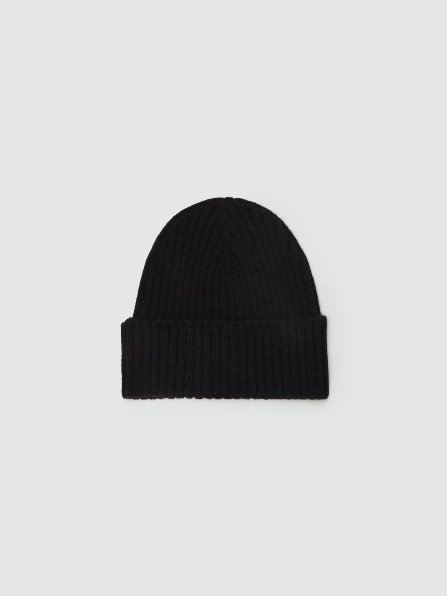 Quid ribbed hat with fold_0