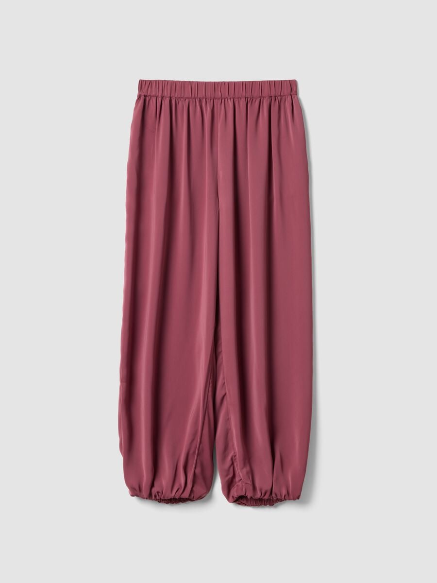 Pantaloni jogger rosa relaxed fit con vita elasticizzata_4