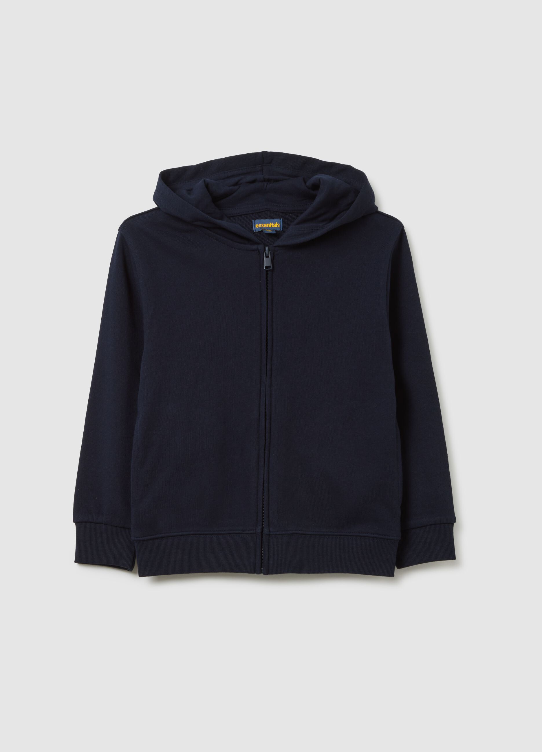 Children's Regular Fit Blue Cotton Hoodie
