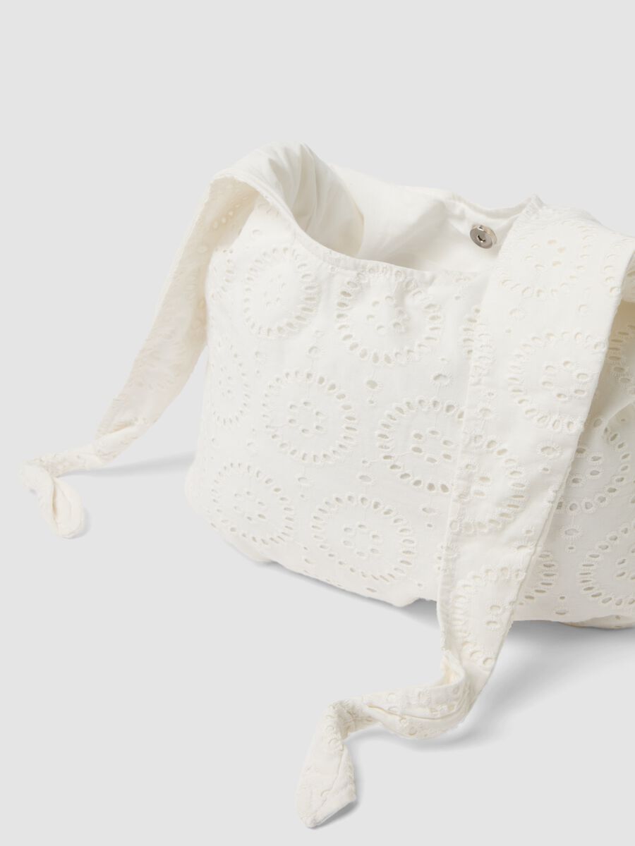 Borsa mare bianca in puro cotone sangallo_1