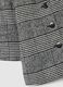 Girls' grey checked regular fit coat_3