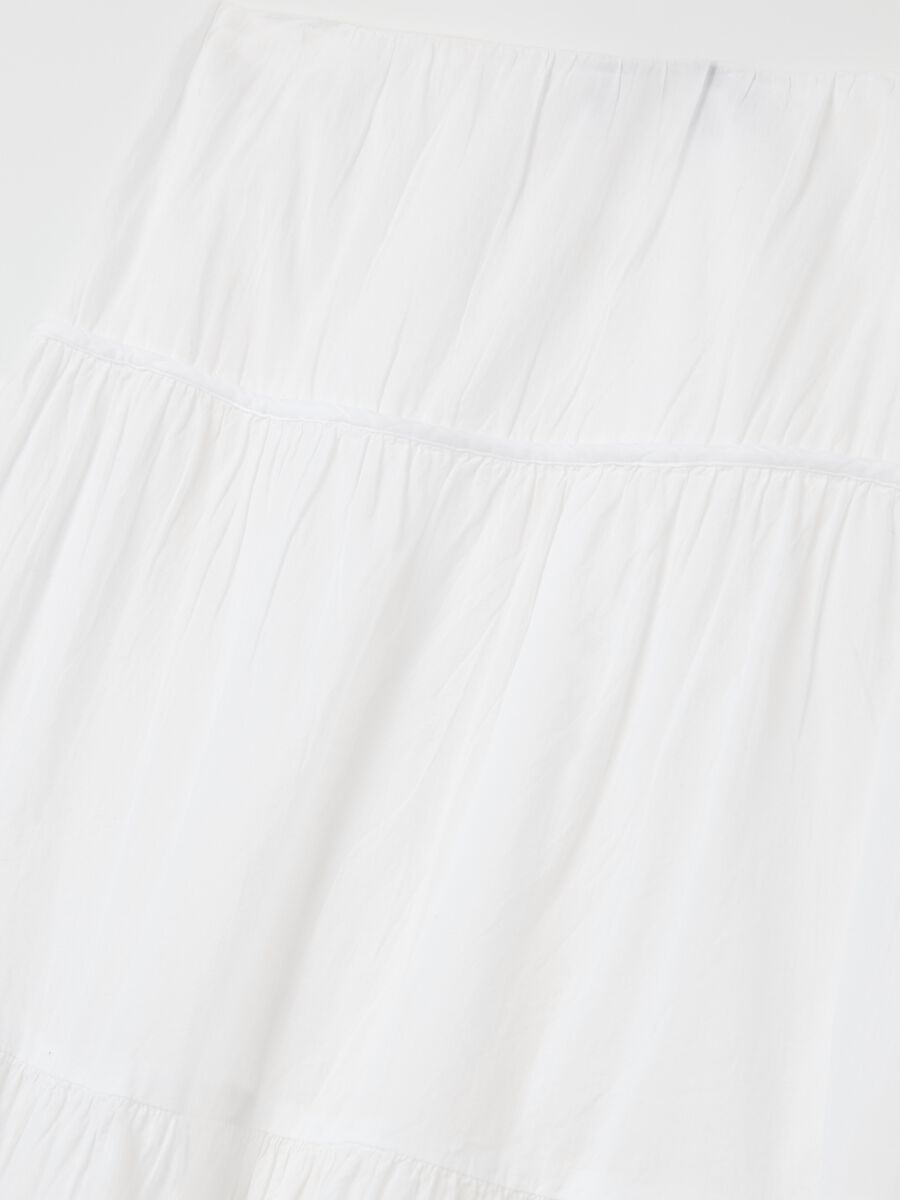 Long white tiered skirt_5