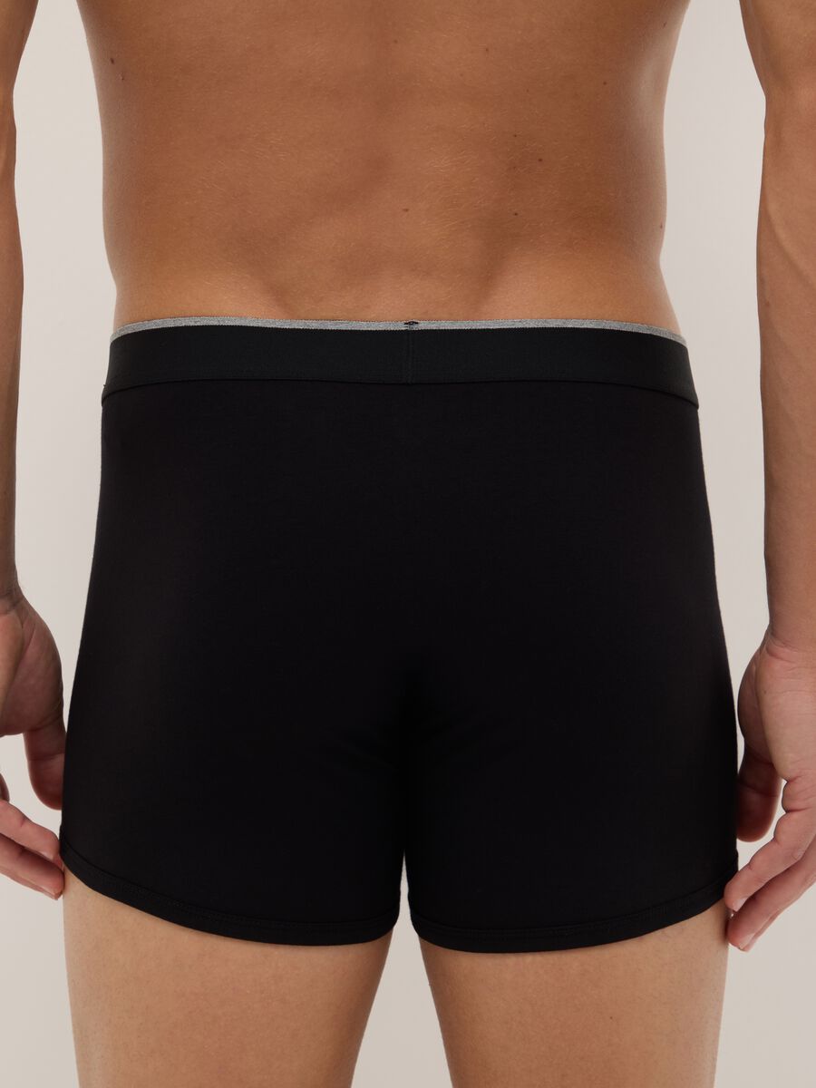 Twin pack regular fit black stretch cotton boxers_2