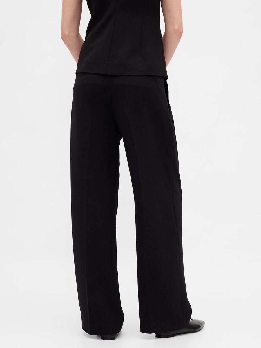 Black Stretch Wide-Leg Trousers_2