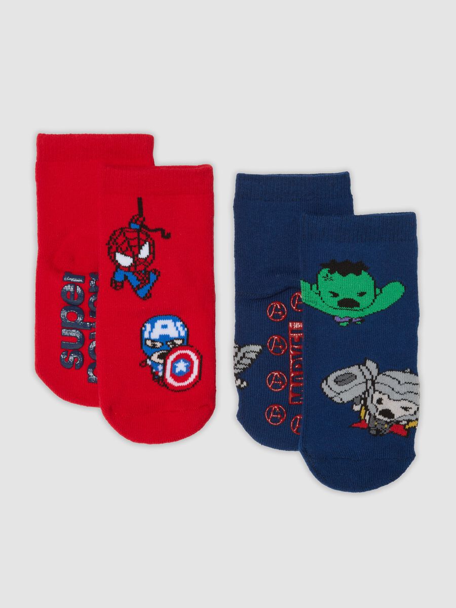Bipack calzini antiscivolo in cotone organico elasticizzato The Avengers_0