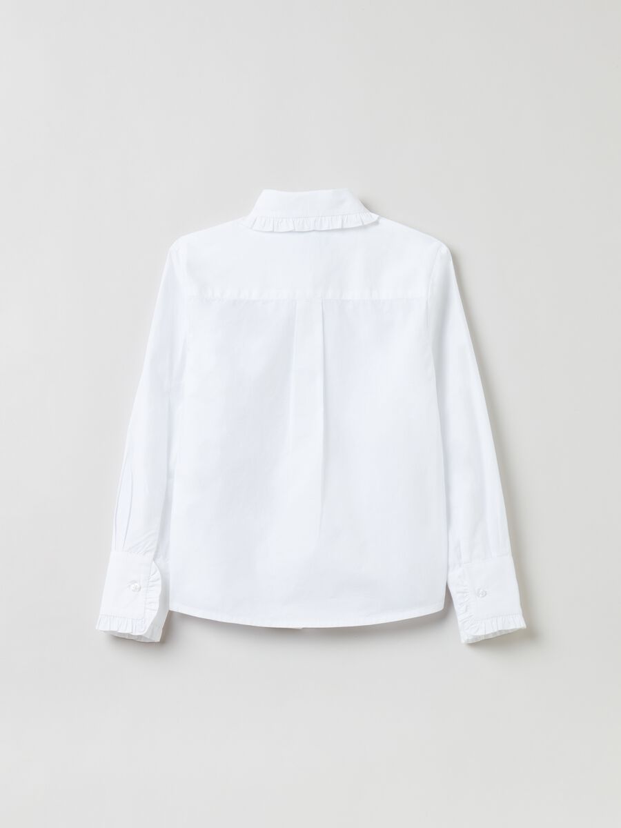 Camicia in cotone con rouches_4
