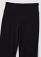 Black stretch cotton flare trousers_6
