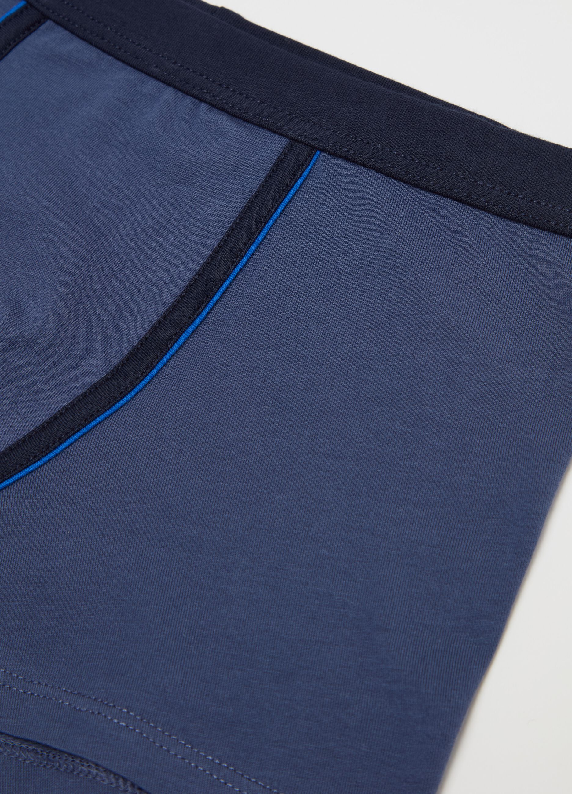 Midi boxer shorts in stretch cotton