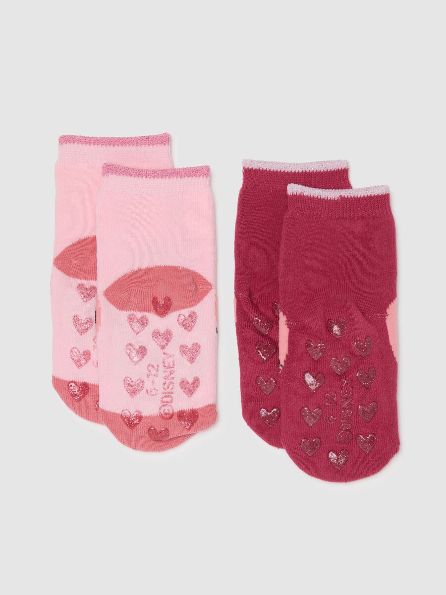 Multicolour Cotton Minnie Girl's Socks Twin Pack_2