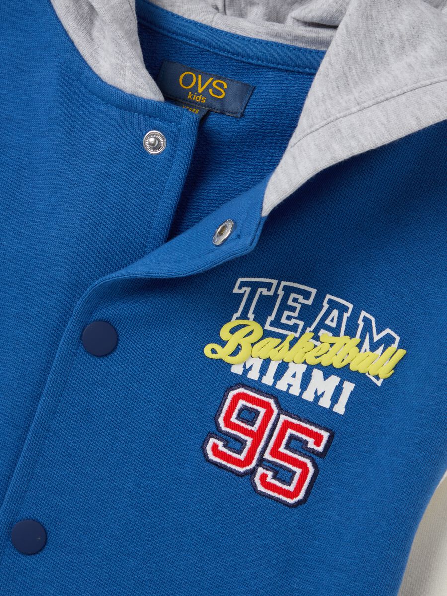 "Miami Basketball" sweatshirt in French terry with hood_2
